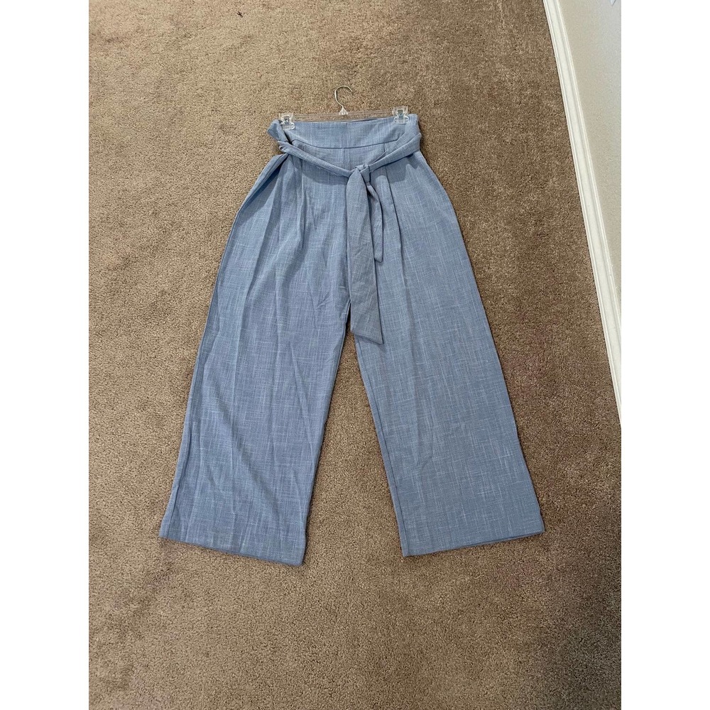 Worthington Wide Leg Dress Pants w/Belt. Blue Size 12 Beautiful!